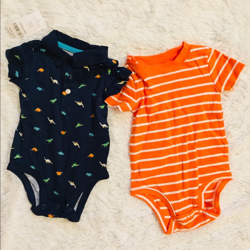 CARTER’S BABY BOY ONSIES - BLUE & ORANGE - 6M
